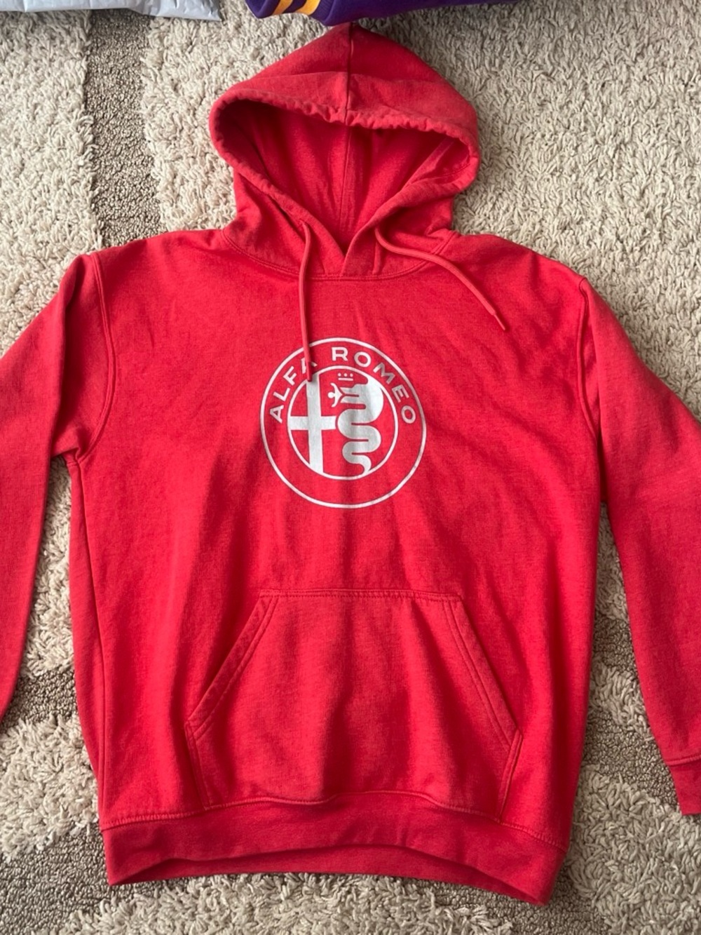 Men's Red Alpha Romeo Pullover Hoodie Sweatshirt